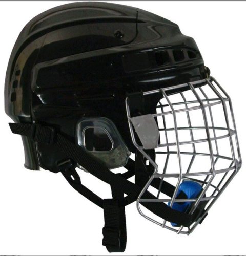 Hockey helmet with cage